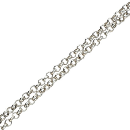 Chrome Hearts 925 Silver Roll Chain Necklace Size 24INCH