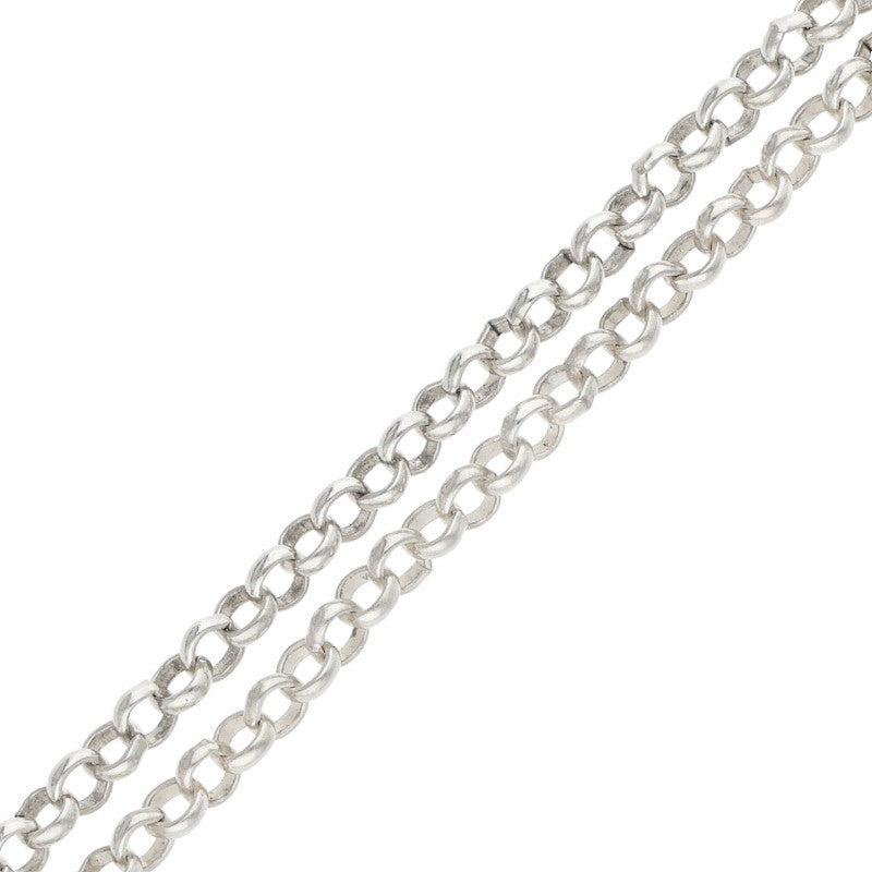 Chrome Hearts Roll Chain Silver Necklace Size 24INCH