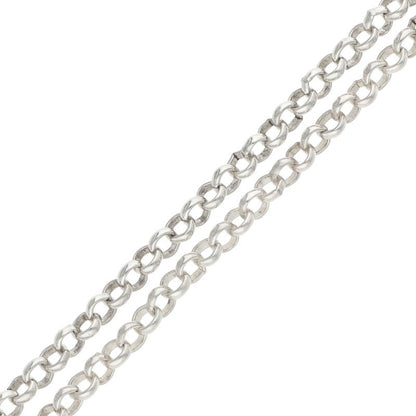Chrome Hearts Roll Chain Silver Necklace Size 24INCH