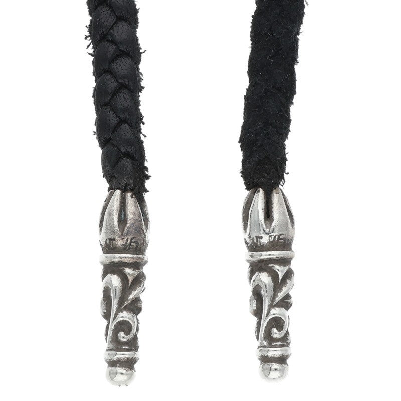 Chrome Hearts Scroll Leather Braid Necklace Size ONE Multi