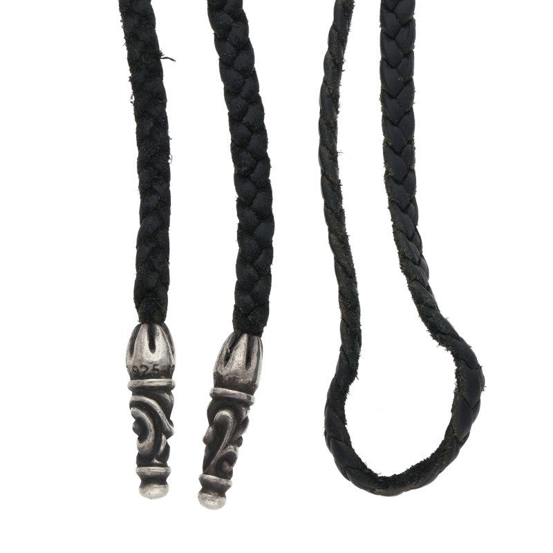 Chrome Hearts SCROLL LEATHER BRAID Necklace Size ONE Multi