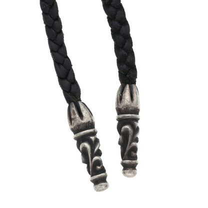 Chrome Hearts SCROLL LEATHER BRAID Necklace Size ONE Multi