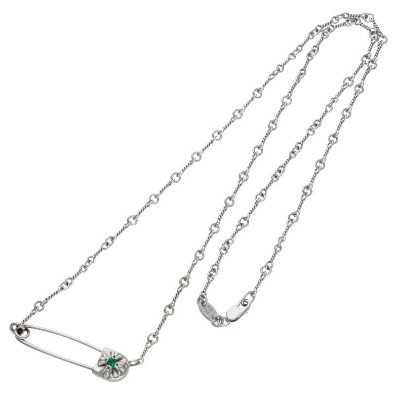 Chrome Hearts 18K White Gold Pin Necklace Size 20INCH