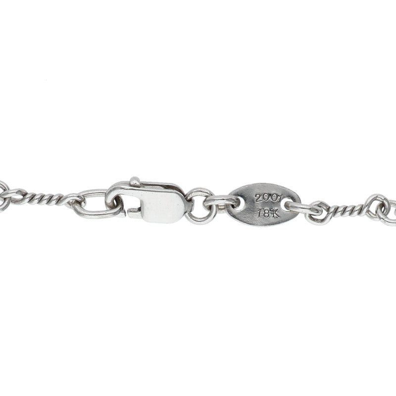 Chrome Hearts 18K White Gold Pin Necklace Size 20INCH