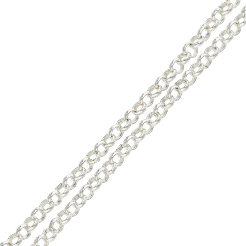 Chrome Hearts Roll Chain Silver Necklace Size 24 Inch