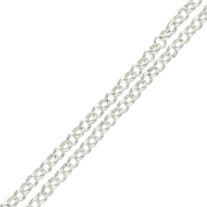 Chrome Hearts Roll Chain Silver Necklace Size 24 Inch
