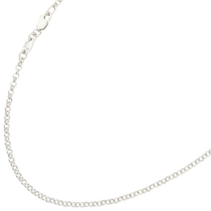 Chrome Hearts Roll Chain Silver Necklace Size 18INCH
