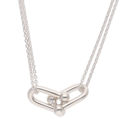 TIFFANY&Co. 925 Silver HardWear Chain Necklace Size 24INCH