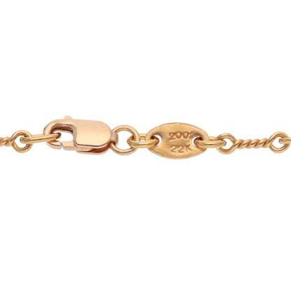 Chrome Hearts 22K Twist Chain Gold Yellow Size 18INCH