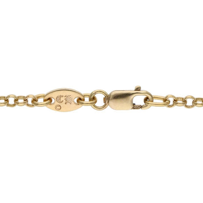 Chrome Hearts 22K Roll Chain Gold Necklace Size 18INCH