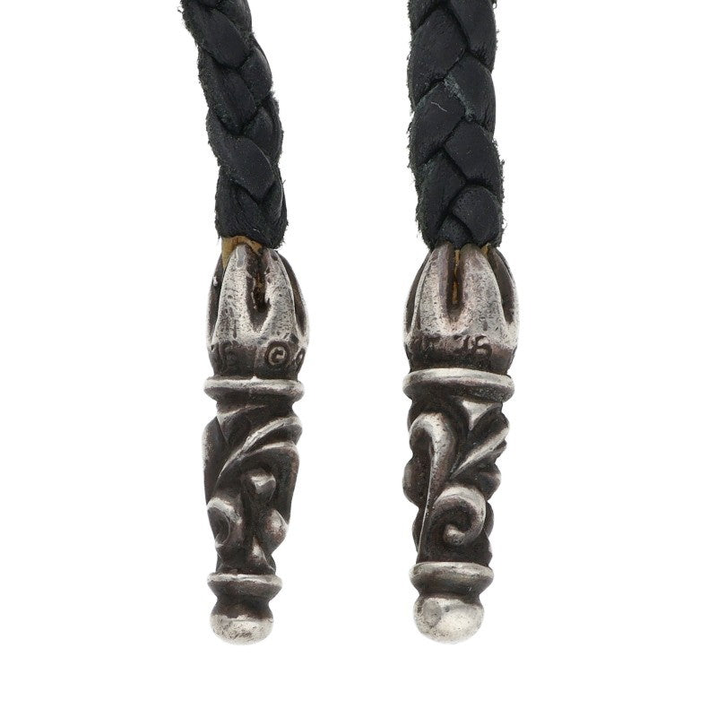 Chrome Hearts Scroll Leather Braid Necklace Size ONE SIZE