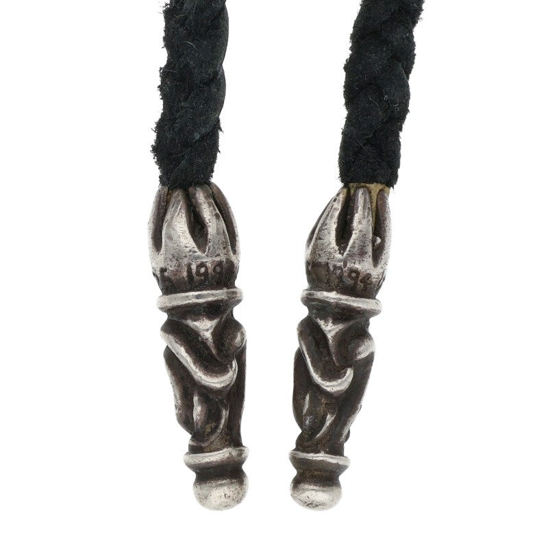Chrome Hearts Scroll Leather Braid Necklace Size ONE SIZE