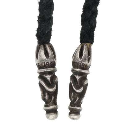 Chrome Hearts Scroll Leather Braid Necklace Size ONE SIZE