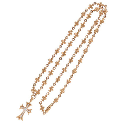 Chrome Hearts 22K Pave Diamond Gold Necklace Size 24