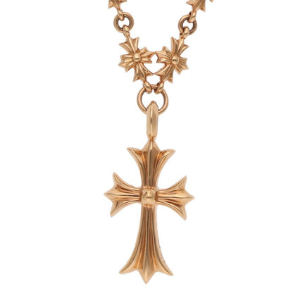 Chrome Hearts 22K Pave Diamond Gold Necklace Size 24