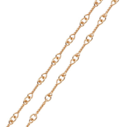 Chrome Hearts 22K Twist Chain Necklace Yellow Size 18INCH