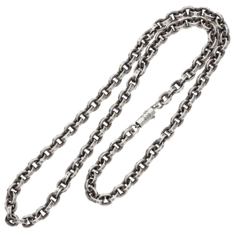 Chrome Hearts 925 Silver Paper Chain Necklace Size 18INCH