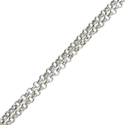 Chrome Hearts Old Roll Chain Necklace Silver Size 20INCH