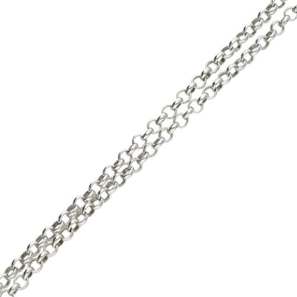 Chrome Hearts 925 Silver Roll Chain Necklace Size 20INCH