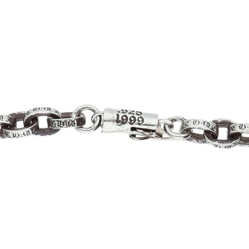 Chrome Hearts 925 Silver Paper Chain Necklace Size 24INCH