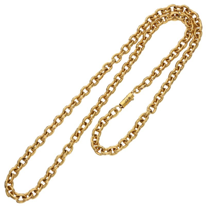 Chrome Hearts 22K 14K Paper Chain Necklace Size 20 Inch