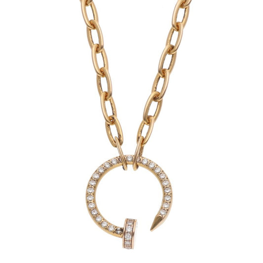 Cartier JUSTE UN CLOU K18PG Diamond Necklace Size 18INCH