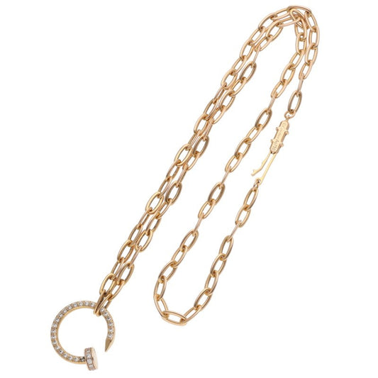 Cartier JUSTE UN CLOU K18PG Diamond Necklace Size 18INCH
