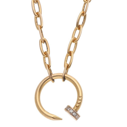 Cartier JUSTE UN CLOU K18PG Diamond Necklace Size 18INCH