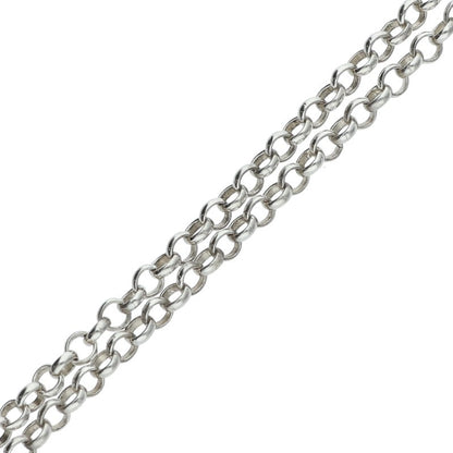 Chrome Hearts 925 Silver Roll Chain Necklace Size 20INCH
