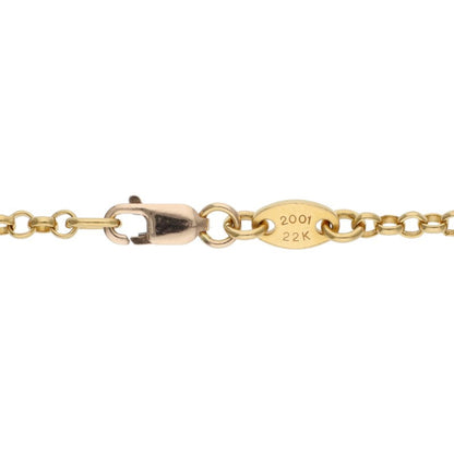 Chrome Hearts 22K Yellow Gold Chain Necklace Size 18INCH