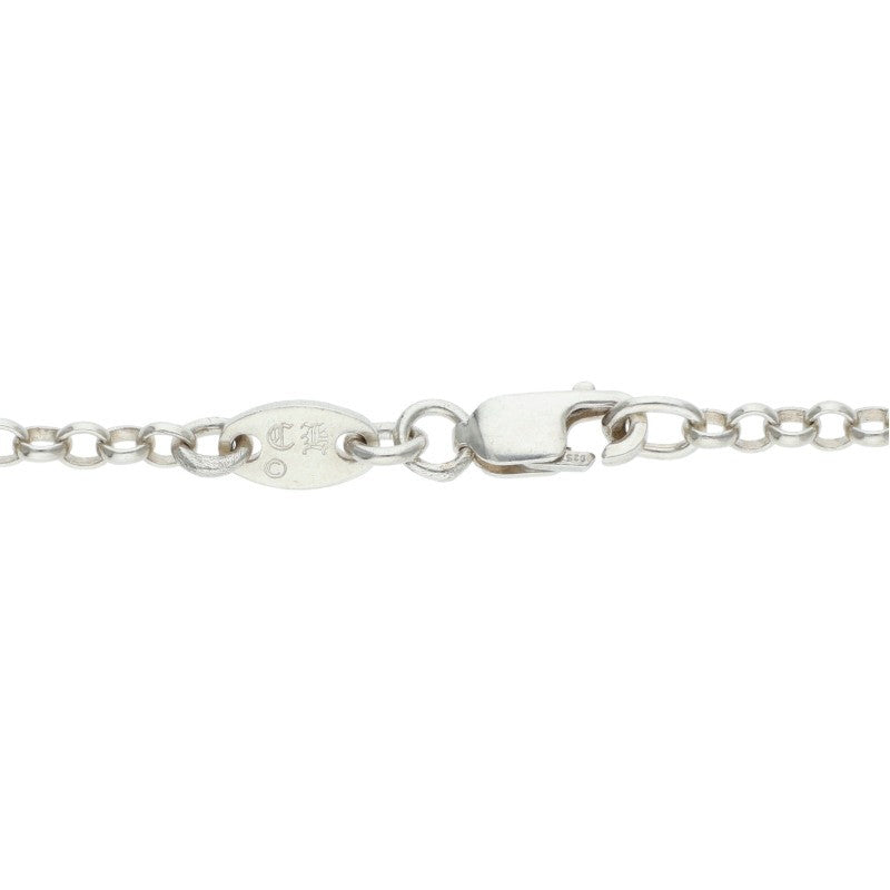 Chrome Hearts 925 Silver Roll Chain Necklace Size 16INCH