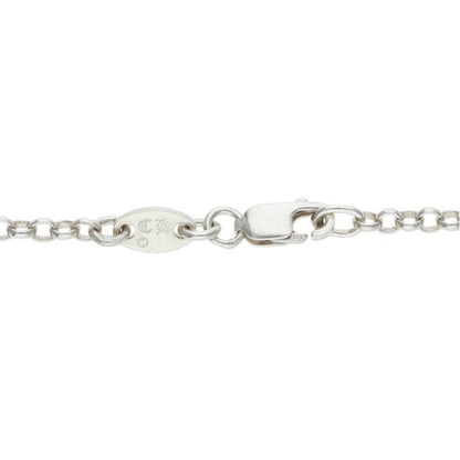 Chrome Hearts 925 Silver Roll Chain Necklace Size 16INCH