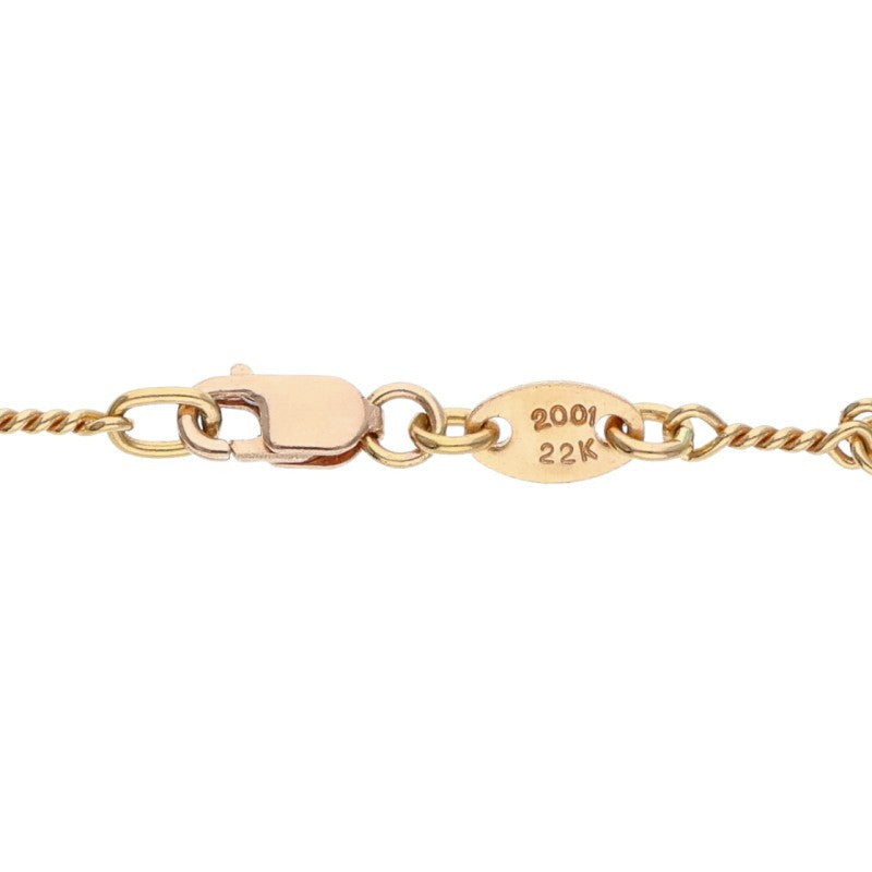 Chrome Hearts 22K Twist Chain Gold Necklace Size 18INCH