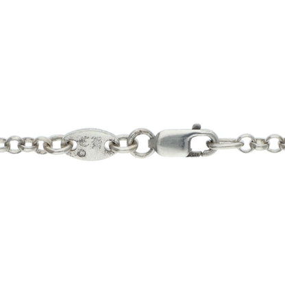 Chrome Hearts 925 Silver Roll Chain Necklace Size 32INCH