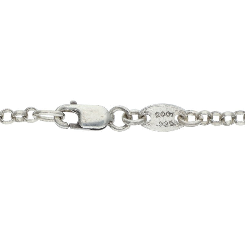 Chrome Hearts 925 Silver Roll Chain Necklace Size 32INCH