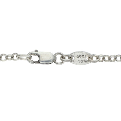 Chrome Hearts 925 Silver Roll Chain Necklace Size 32INCH