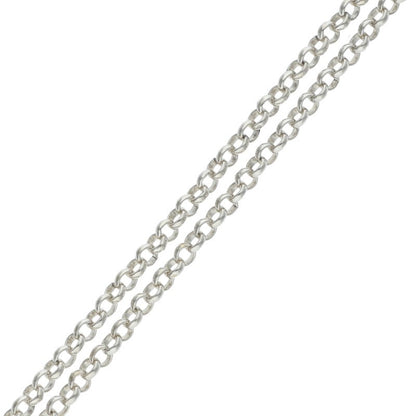 Chrome Hearts 925 Silver Roll Chain Necklace Size 32INCH