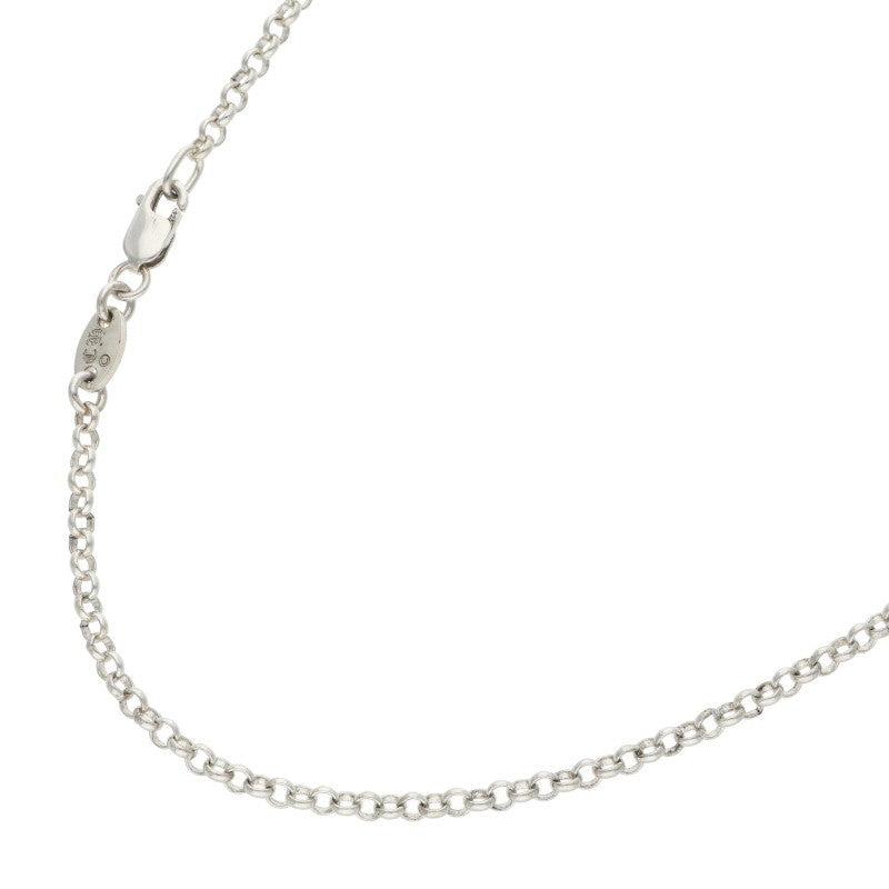 Chrome Hearts Roll Chain 925 Silver Necklace Size 18INCH
