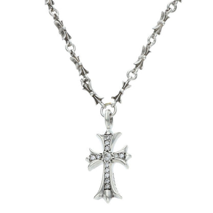 Chrome Hearts Fat Cross Tiny Bar Chain Necklace Size 20 Inch