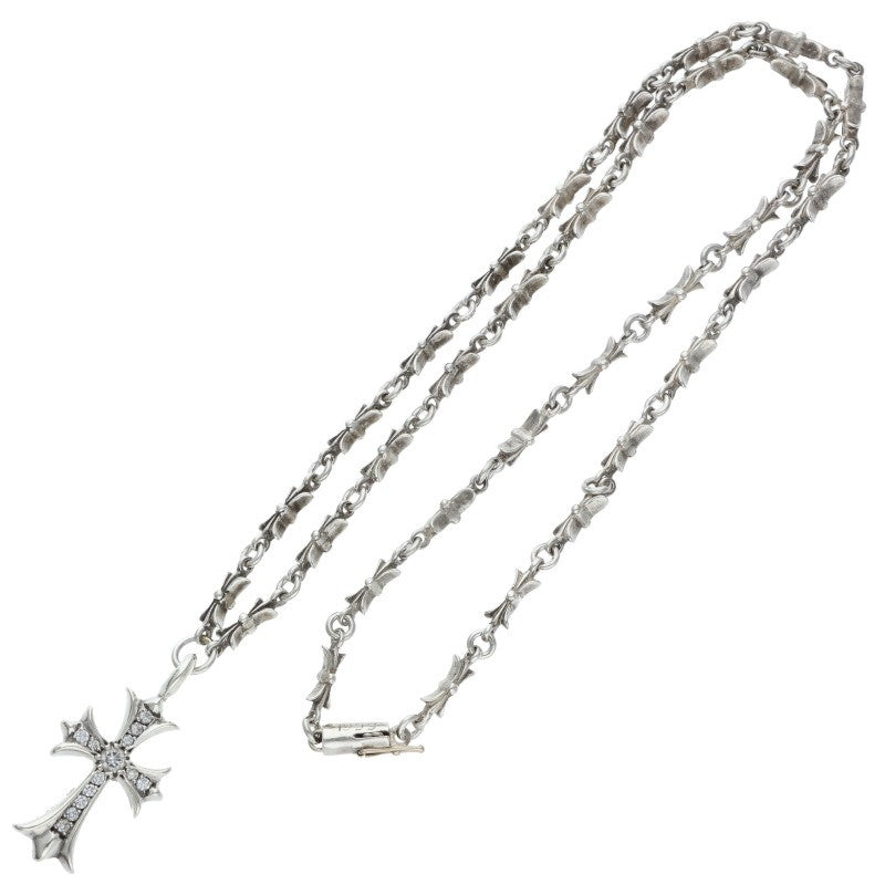 Chrome Hearts Fat Cross Tiny Bar Chain Necklace Size 20 Inch