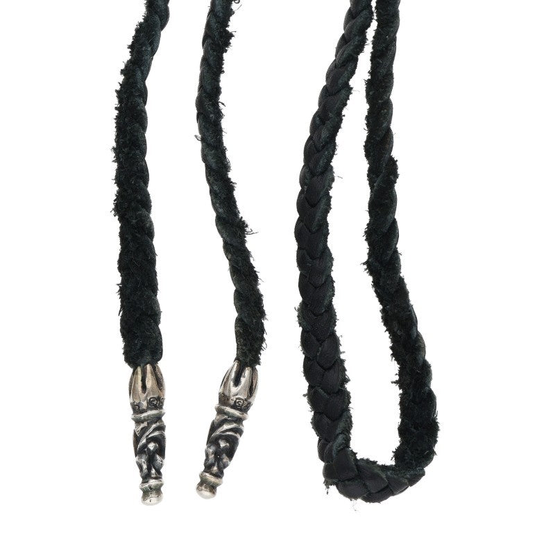 Chrome Hearts Scroll Leather Braid Necklace Size ONE SIZE