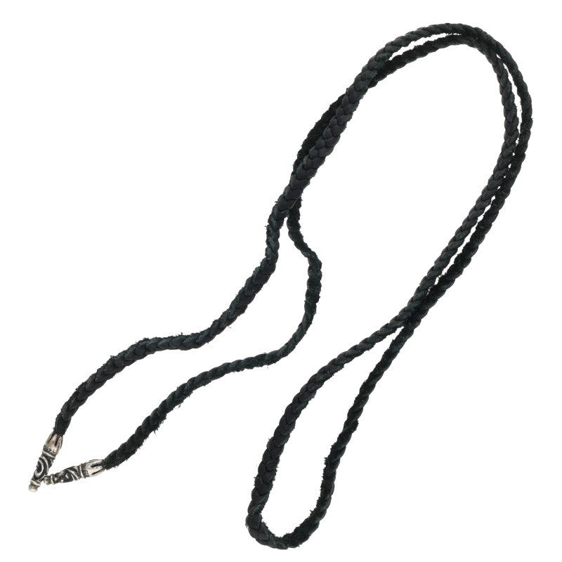 Chrome Hearts Scroll Leather Braid Necklace Size ONE SIZE