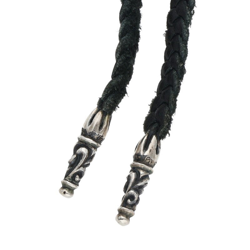 Chrome Hearts Scroll Leather Braid Necklace Size ONE SIZE