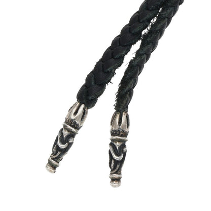 Chrome Hearts Scroll Leather Braid Necklace Size ONE SIZE
