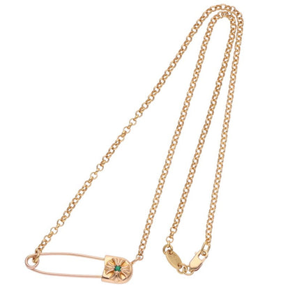 Chrome Hearts 22K Safety Pin Gold Necklace Size 16 Inch