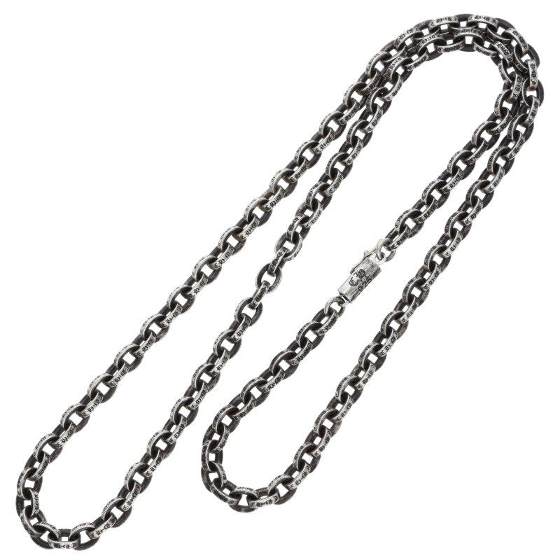 Chrome Hearts 925 Silver Paper Chain Necklace Size 20INCH