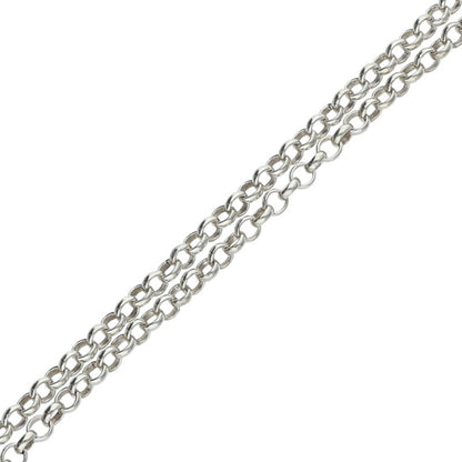 Chrome Hearts 925 Silver Roll Chain Necklace Size 20INCH