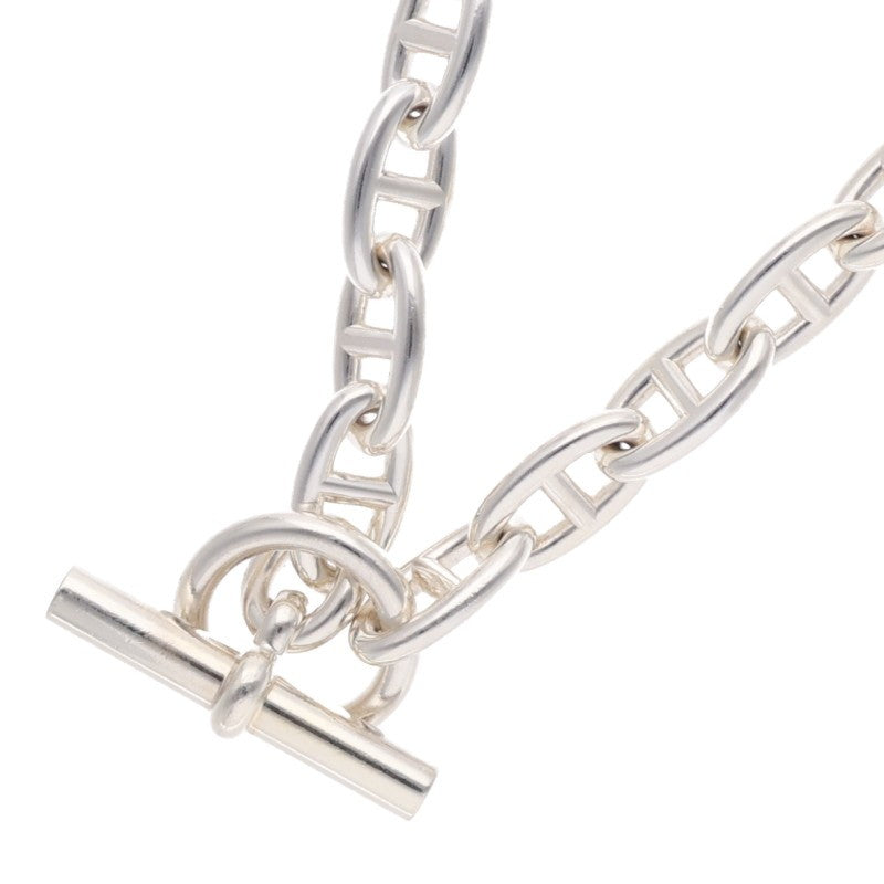 HERMES 925 Silver Chaine d'Ancre Choker Necklace Size GM