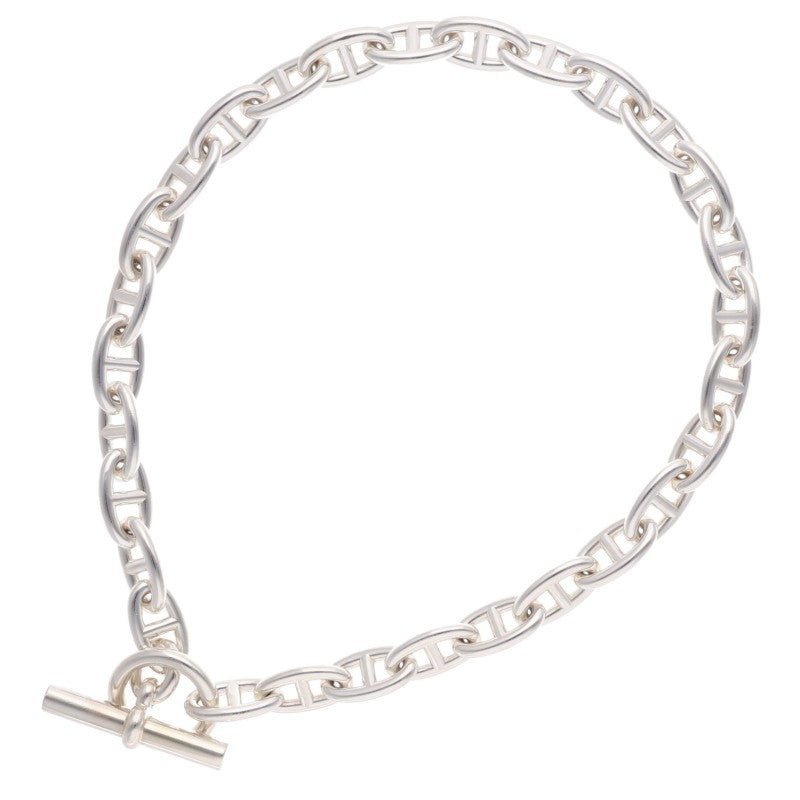 HERMES 925 Silver Chaine d'Ancre Choker Necklace Size GM