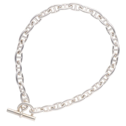 HERMES 925 Silver Chaine d'Ancre Choker Necklace Size GM
